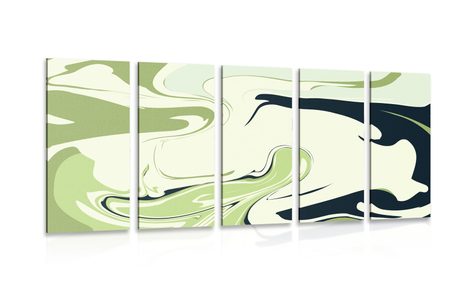 5-PIECE CANVAS PRINT ABSTRACT PATTERN OF INDIVIDUAL MATERIALS