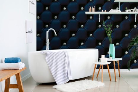 TAPETE KÖNIGSBLAUE ELEGANZ DES LEDERS - TAPETEN - 🔥 TOTALAUSVERKAUF