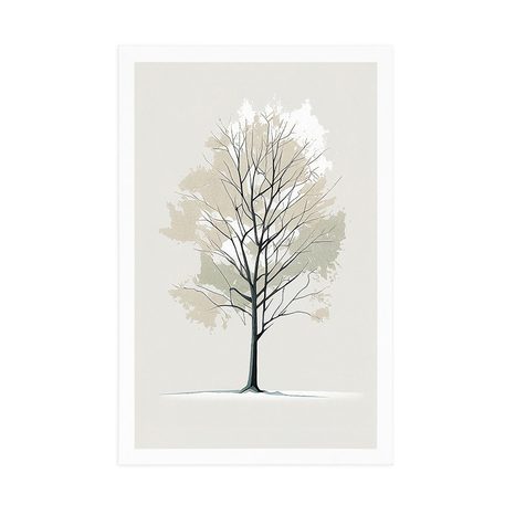 PLAKÁT MINIMALISTICKÝ STROM - STROMY A LISTY - PLAKÁTY