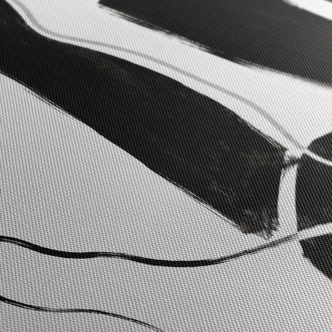 TABLEAU SUR TOILE – FORMES NOIRES MINIMALISTES - IMAGES FORMES ABSTRAITES - TABLEAUX