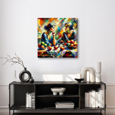 OBRAZ ODRAZ V ZRCADLE S OVOCEM - OBRAZY ŽENY - OBRAZY