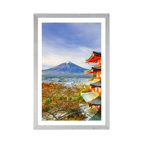 POSTER – VISTA SULLA PAGODA CHUREITO E SUL MONTE FUJI - NATURA - POSTER