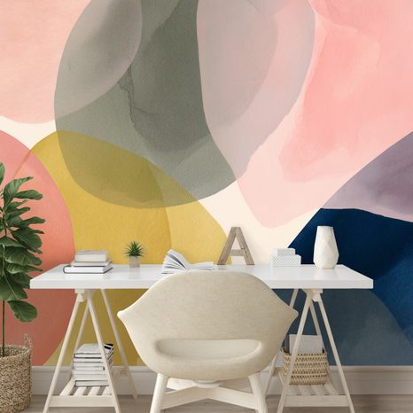 TAPET FORME ABSTRACTE DE ACUARELĂ - TAPET ABSTRACT - TAPETURI