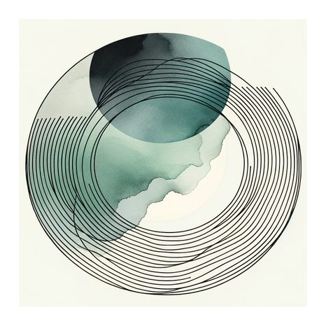 WANDBILD KREISE IN HARMONIE - WANDBILDER ABSTRAKTE FORMEN - BILDER