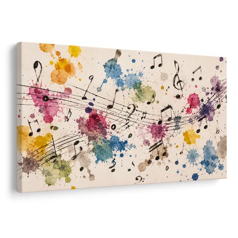 WANDBILD MUSIKALISCHE TÖNE IN FARBEN - MUSIKBILDER - BILDER