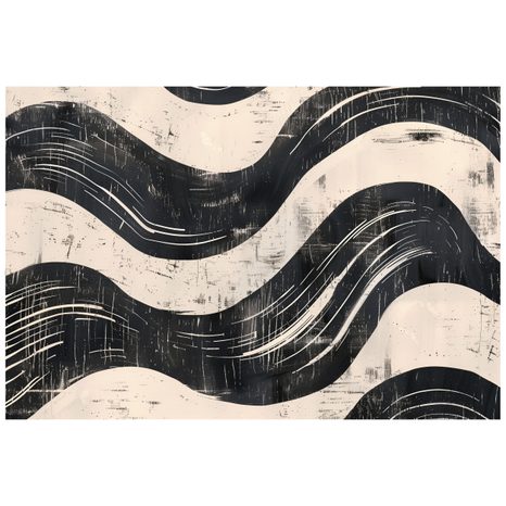 FOTOTAPET VALURI ABSTRACTE ALB-NEGRU - TAPET ABSTRACT - TAPETURI