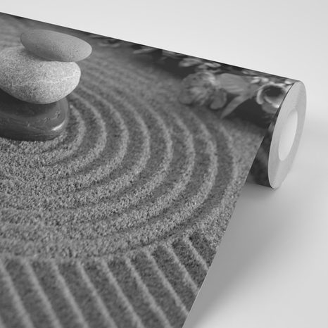 FOTOTAPETA ČERNOBÍLÁ ZEN ZAHRADA - ČERNOBÍLÉ TAPETY - TAPETY