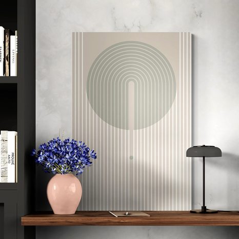 WANDBILD STILVOLLES MUSTER MIT KREIS MID-CENTURY - ABSTRAKTE BILDER - BILDER