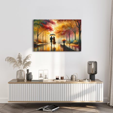 OBRAZ ROMANTIKA V PARKU - OBRAZY LIDÍ - OBRAZY