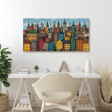 SLIKA POVIJESNA GRADSKA ARHITEKTURA - ŠARENE KUĆE - SLIKE