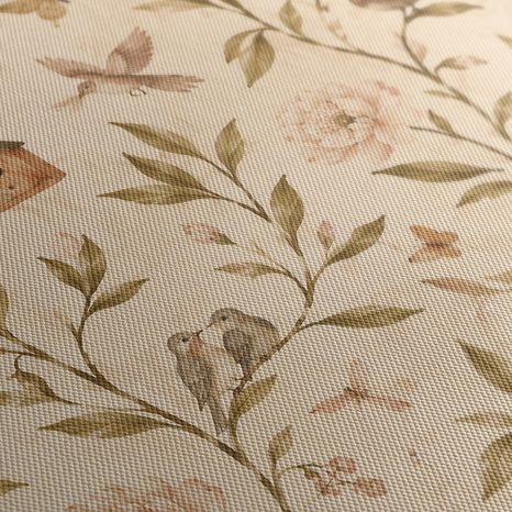 TABLEAU SUR TOILE – OISEAUX PASTEL ET PIVOINES - TABLEAUX DE FLEURS - TABLEAUX