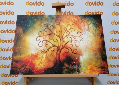 KÉP ÉLETFA BOLYGÓ ABSZTRAKT ELEMEKKEL - ÉLETFÁK KÉPEK - KÉPEK