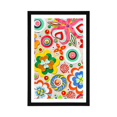 PLAGÁT ABSTRAKCIA KVETOV - ABSTRAKTNÉ A VZOROVANÉ - PLAGÁTY