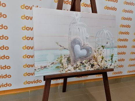 OBRAZ SERDUSZKO I LAMPIONY W STYLU VINTAGE - VINTAGE A RETRO OBRAZY - OBRAZY