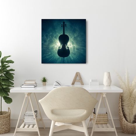 WANDBILD MUSIKALISCHE MAGIE IM RAUM - MUSIKBILDER - BILDER