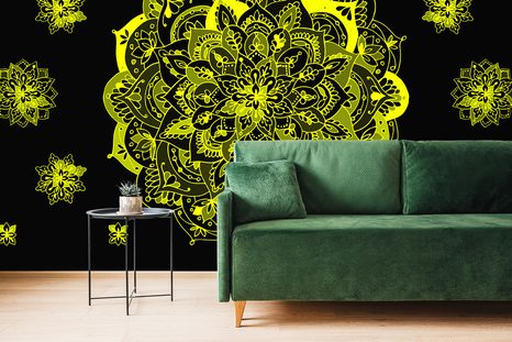 CARTA DA PARATI – MANDALA GIALLO - CARTA DA PARATI FENG SHUI - CARTA DA PARATI