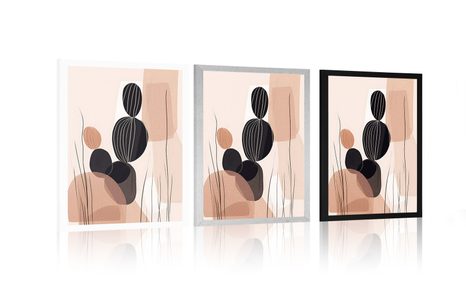 POSTER ABSTRAKTE BOTANISCHE FORMEN KAKTUS - ABSTRAKTE FORMEN - POSTER