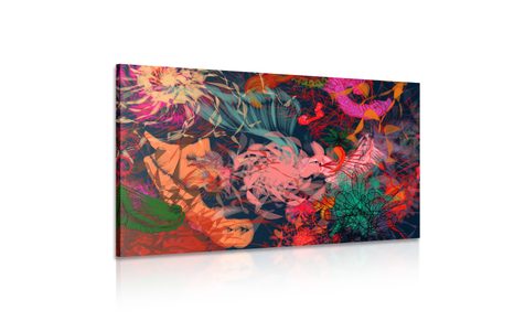 WANDBILD ABSTRAKTE BLUMEN - ABSTRAKTE BILDER - BILDER