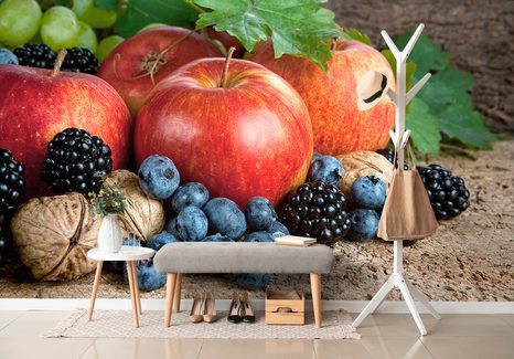 FOTOTAPETE HERBSTERNTE - TAPETEN MIT ESSEN UND GETRÄNKEN - TAPETEN