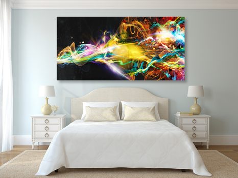 WANDBILD EXPLOSION DER FARBEN - ABSTRAKTE BILDER - BILDER