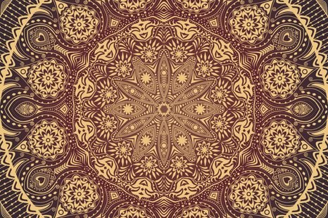 CARTA DA PARATI AUTOADESIVA – MANDALA DECORATIVA CON PIZZO IN BORDEAUX - CARTA DA PARATI AUTOADESIVE - CARTA DA PARATI