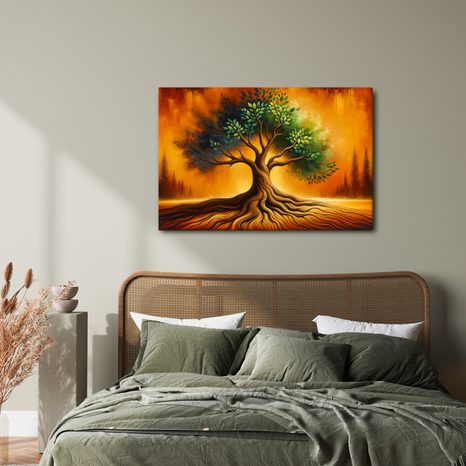 WANDBILD BAUM DES LEBENS IM GLANZ - BILDER BÄUME DES LEBENS - BILDER