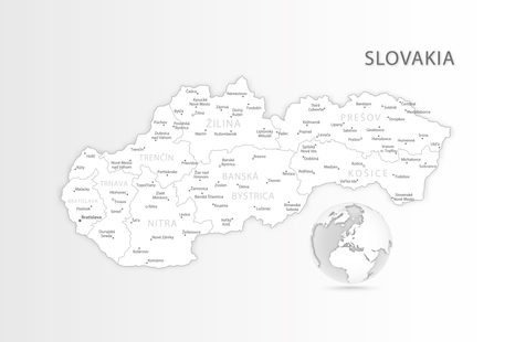 TAPETA ČIERNOBIELA MAPA SLOVENSKEJ REPUBLIKY - TAPETY MAPY - TAPETY