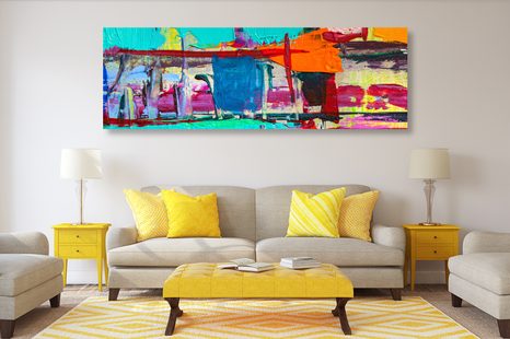 OBRAZ DZIEŁO ABSTRAKCYJNE - OBRAZY ABSTRAKCYJNE - OBRAZY