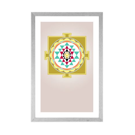 POSTER MIT PASSEPARTOUT UND MIT STILVOLLEM MUSTER - MOTIVE AUS UNSERER WERKSTATT - POSTER