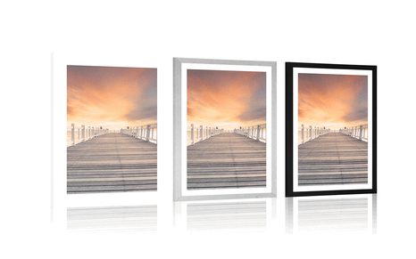 POSTER WITH MOUNT OLD WOODEN PIER - NATURE - POSTERS