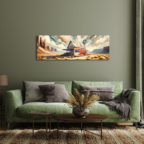 OBRAZ U PRAŠNÉ CESTY - VINTAGE A RETRO OBRAZY - OBRAZY