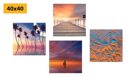 BILDER-SET MEERESLANDSCHAFT IN WUNDERSCHÖNEN FARBEN - BILDERSETS - BILDER