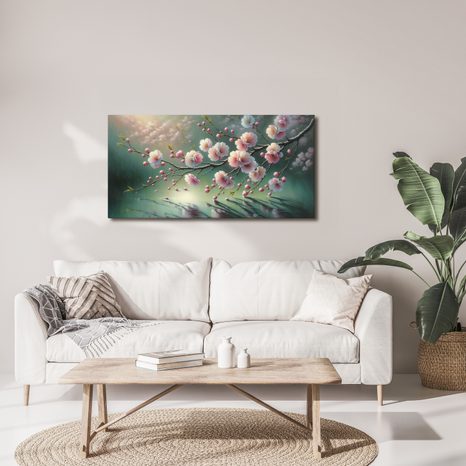 OBRAZ ROZKVETLÁ SAKURA - OBRAZY KVĚTŮ - OBRAZY