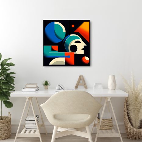 WANDBILD ABSTRAKTE GEOMETRISCHE FORMEN IN BEWEGUNG - WANDBILDER ABSTRAKTE FORMEN - BILDER