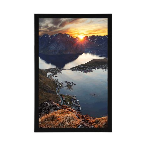 POSTER – PANORAMA MONTANO AFFASCINANTE AL TRAMONTO - NATURA - POSTER
