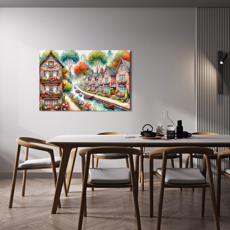 OBRAZ JARNÍ MĚSTEČKO - OBRAZY MĚSTA - OBRAZY