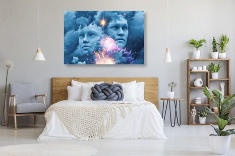 STAMPA SU TELA – MENTE VIRTUALE - QUADRI ASTRATTO - STAMPE E QUADRI