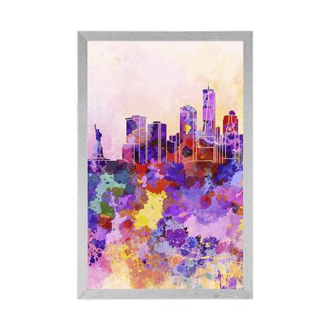 PLAKÁT NEW YORK V AKVARELOVÉM PROVEDENÍ - MĚSTA - PLAKÁTY