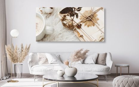 OBRAZ SBÍRKA STARÝCH LISTŮ - VINTAGE A RETRO OBRAZY - OBRAZY