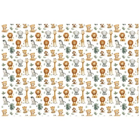 SAMOLEPÍCÍ TAPETA ROZTOMILÁ SAFARI ZVÍŘÁTKA - ΠΑΙΔΙΚΉ ΤΑΠΕΤΣΑΡΊΑ - ΤΑΠΕΤΣΑΡΊΕΣ
