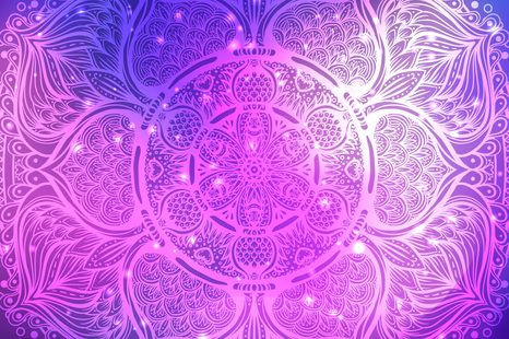 OBRAZ INDICKÁ MANDALA S GALAKTICKÝM POZADÍM - OBRAZY FENG SHUI - OBRAZY