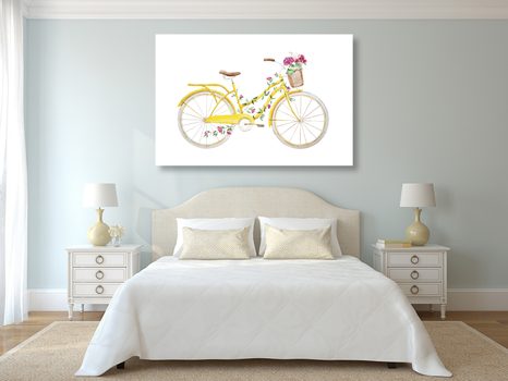 WANDBILD ILLUSTRATION EINES RETRO-FAHRRADS - VINTAGE- UND RETRO-BILDER - BILDER