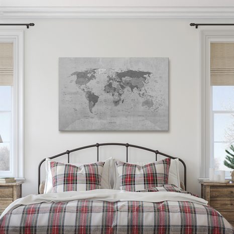 OBRAZ NA KORKU VINTAGE MAPA SVĚTA - PICTURES ON CORK - PICTURES