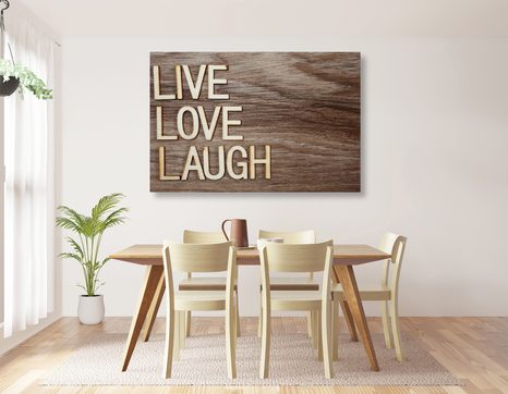 OBRAZ SE SLOVY - LIVE LOVE LAUGH - OBRAZY S CITÁTY A NÁPISY - OBRAZY