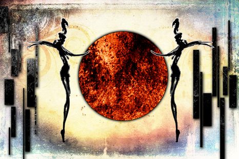 TAPETA AFRICKÝ TANEC - ABSTRAKTNÍ TAPETY - TAPETY