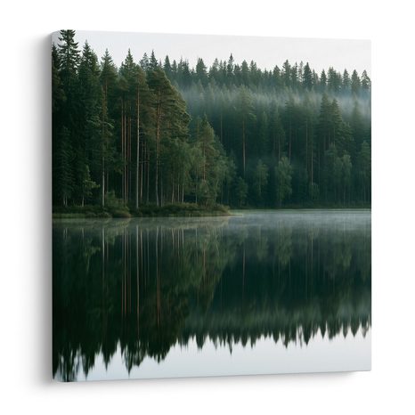 CANVASTAVLA MORGONDIS ÖVER SJÖN - TAVLOR MED SJÖAR - TAVLOR