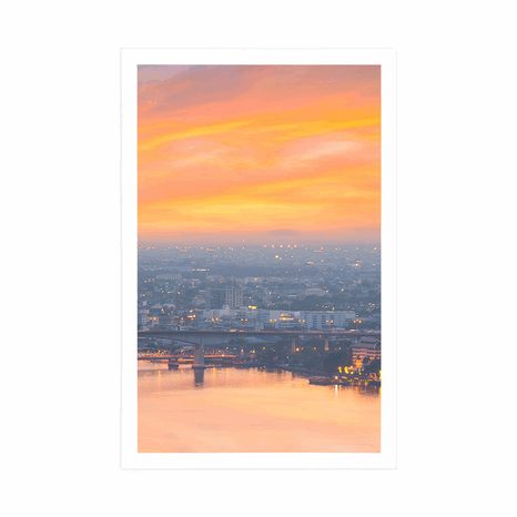 POSTER – TRAMONTO SULLA CITTÀ DI BANGKOK - CITTÀ - POSTER