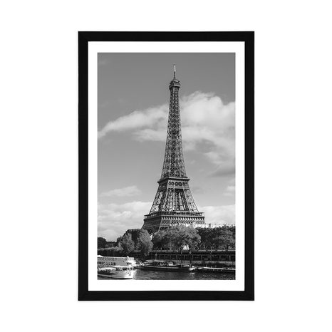 POSTER – PANORAMA MERAVIGLIOSO DI PARIGI IN BIANCO E NERO - NERO E BIANCO - POSTER