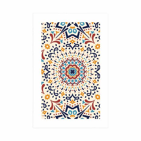 PLAKAT S PASPARTUJEM EDINSTVENI ETNO VZOREC - ABSTRAKTNI IN VZORČASTI - PLAKATI