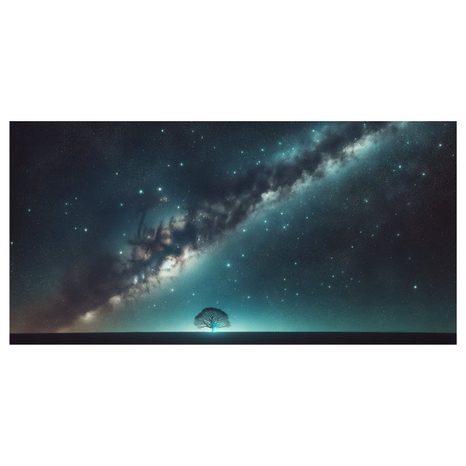 OBRAZ OSAMĚLÝ STROM ŽIVOTA V NOCI - OBRAZY STROMY ŽIVOTA - OBRAZY